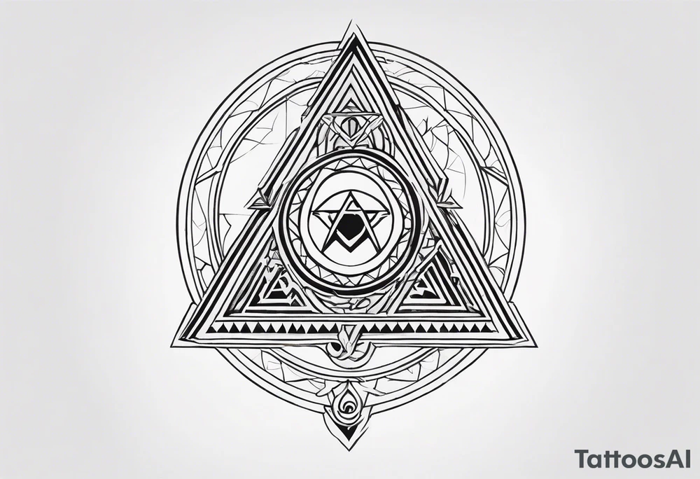 free masonry symbol , rectangle tattoo idea