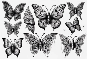 Butterfly wrap tattoos in heart tattoo idea