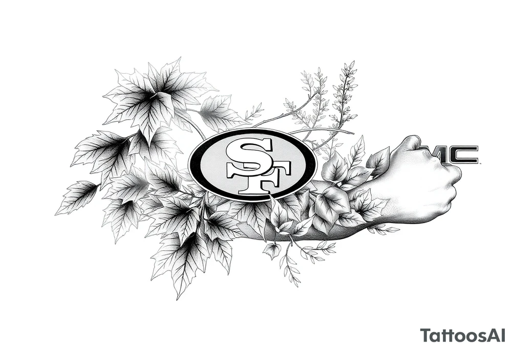 Maple leaves, juniper leaves, Blake, Kenya, Jacob, 49ers, Acura logo, gmc logo, Chrysler logo tattoo idea