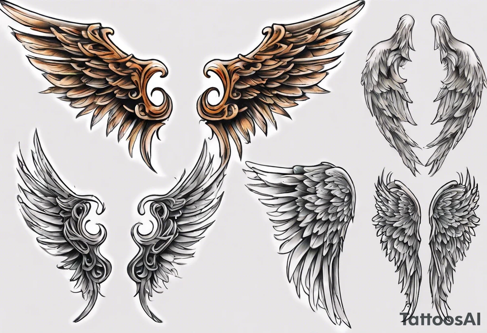 Create a coverup tattoo to cover angel wings tattoo idea