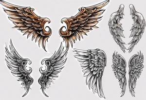 Create a coverup tattoo to cover angel wings tattoo idea
