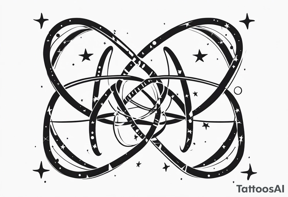 minimalist dna with four pointed stars around it tattoo idea minimalist dna with four pointed stars around it tattoo idea