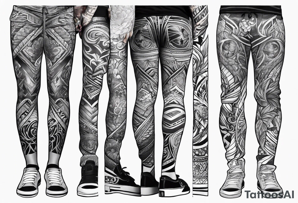 Full leg tattoo design tattoo idea