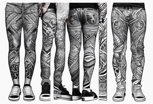 Full leg tattoo design tattoo idea