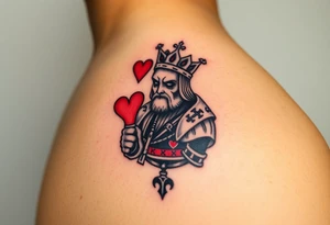 warrior 
king of hearts tattoo idea