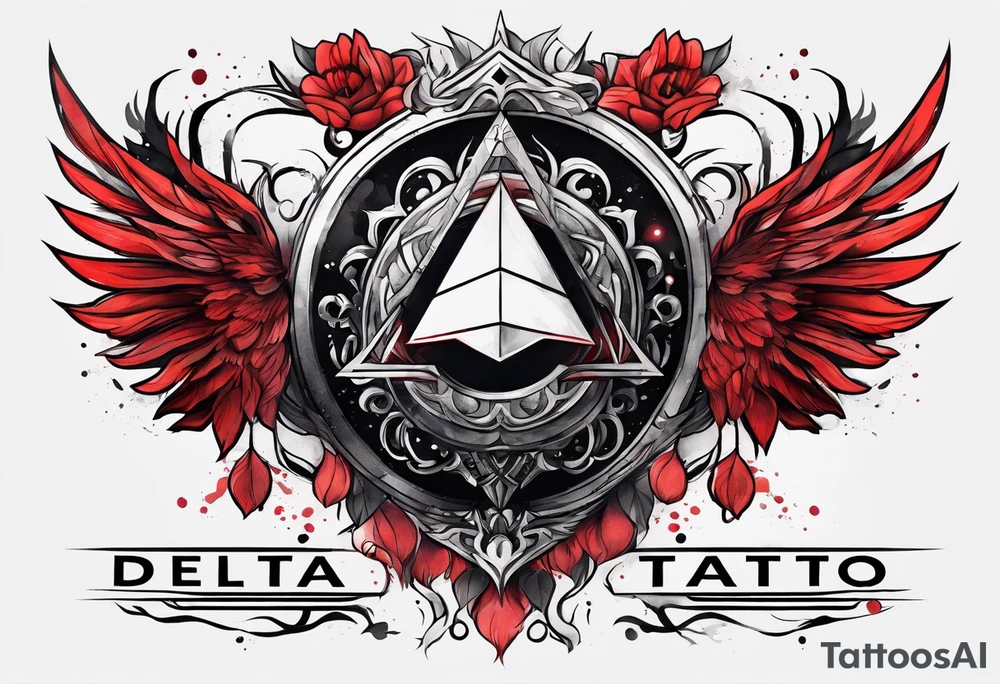 red symbol delta tattoo idea