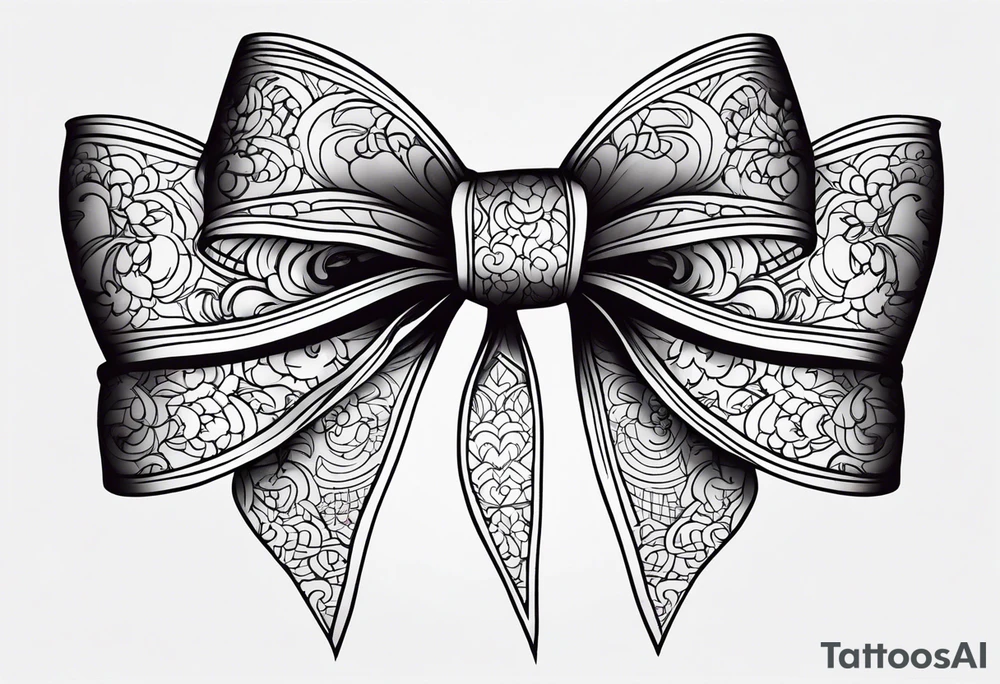 Lacy bow tattoo idea