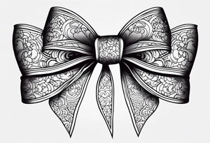 Lacy bow tattoo idea