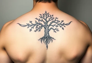 oroboros and tree of life tattoo idea