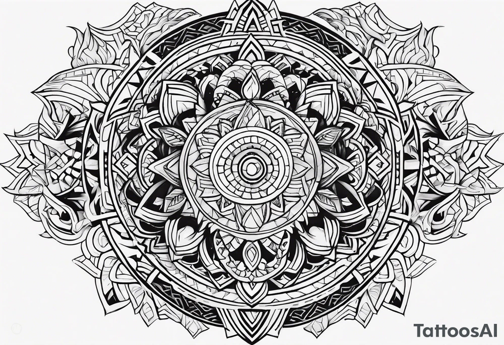 Tribal tattoo half sleeve tattoo idea