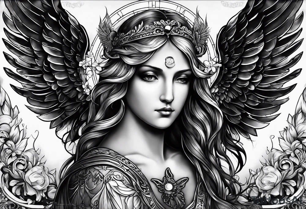 Guardian angel Something religious and some women
eyes too. 2012 wrote
in Roman numbers tattoo idea
