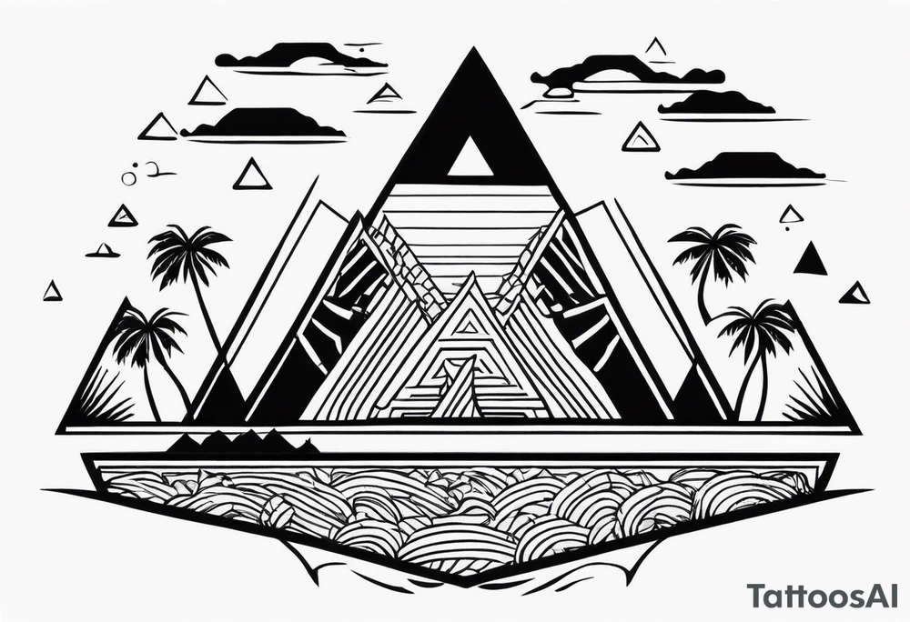 guam theme, modern, minimalist, triangle background tattoo idea guam theme, modern, minimalist, triangle background tattoo idea