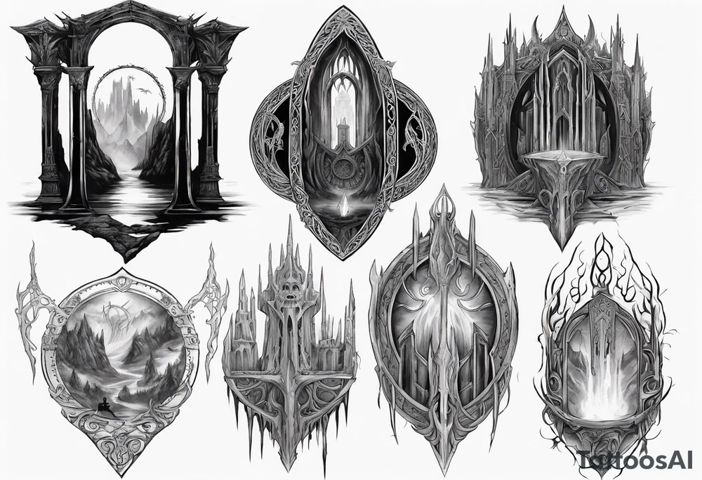Lord of the rings gate of Moria tattoo idea