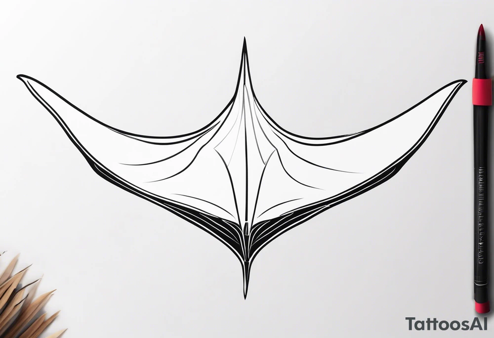 Manta ray swimming tattoo idea