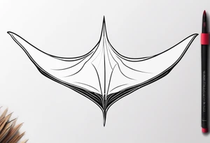 Manta ray swimming tattoo idea