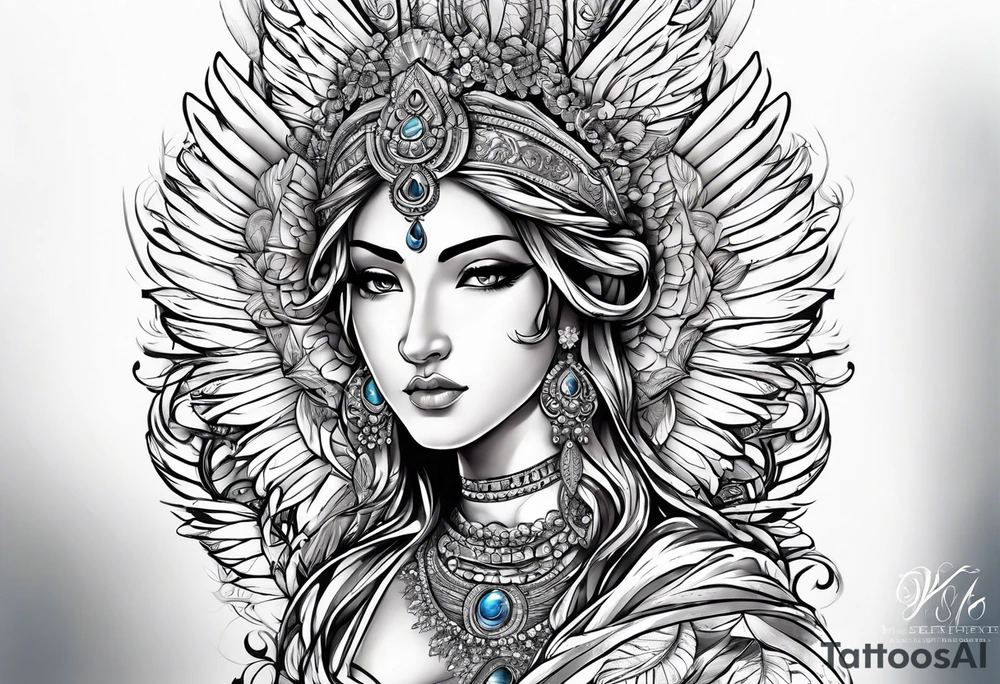 Ashoka Tano as an Angel tattoo tattoo idea