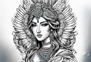 Ashoka Tano as an Angel tattoo tattoo idea