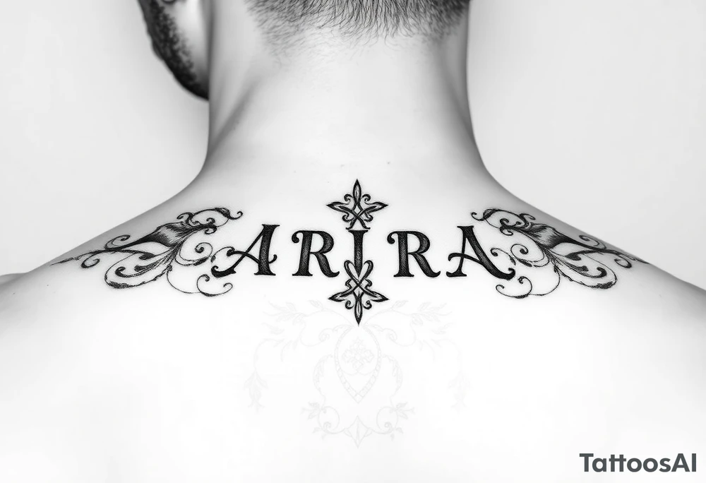 Name ARIA minimal tattoo idea