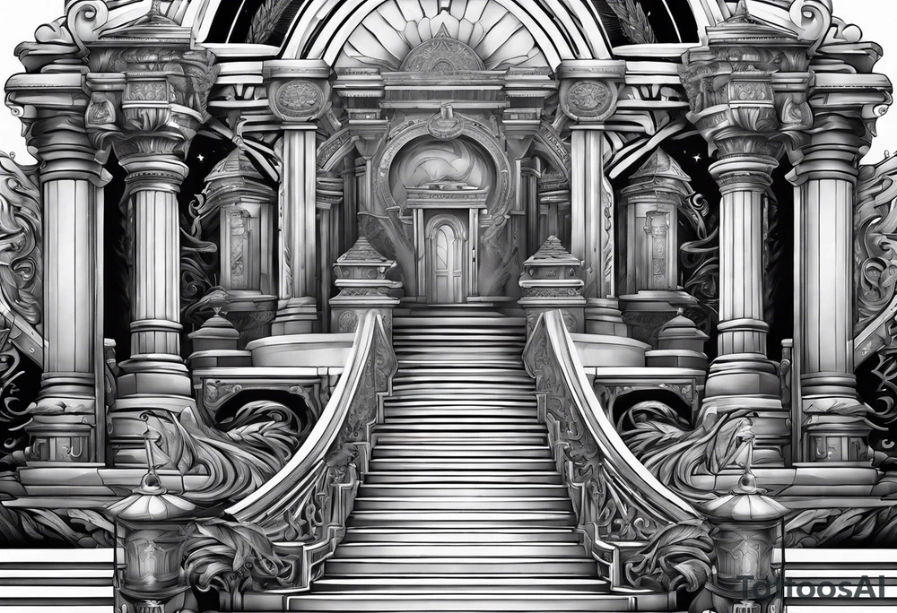 stairs valhalla gate tattoo idea