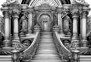 stairs valhalla gate tattoo idea