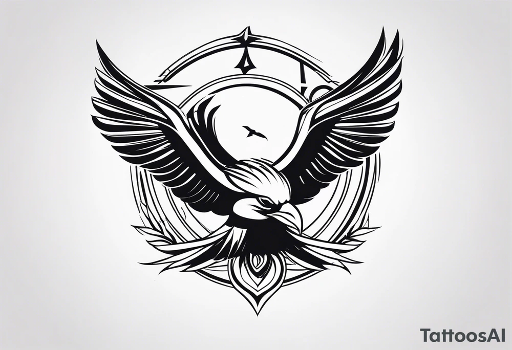 aguia com símbolo do corinthians tattoo idea