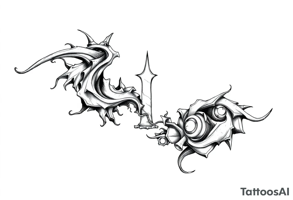 Synbol for light with a small L tattoo idea