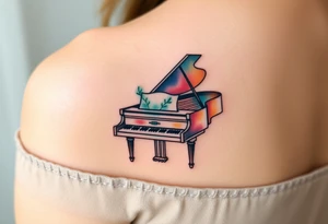 grand piano tattoo idea