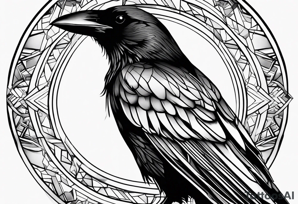 stroke of a crow tattoo idea