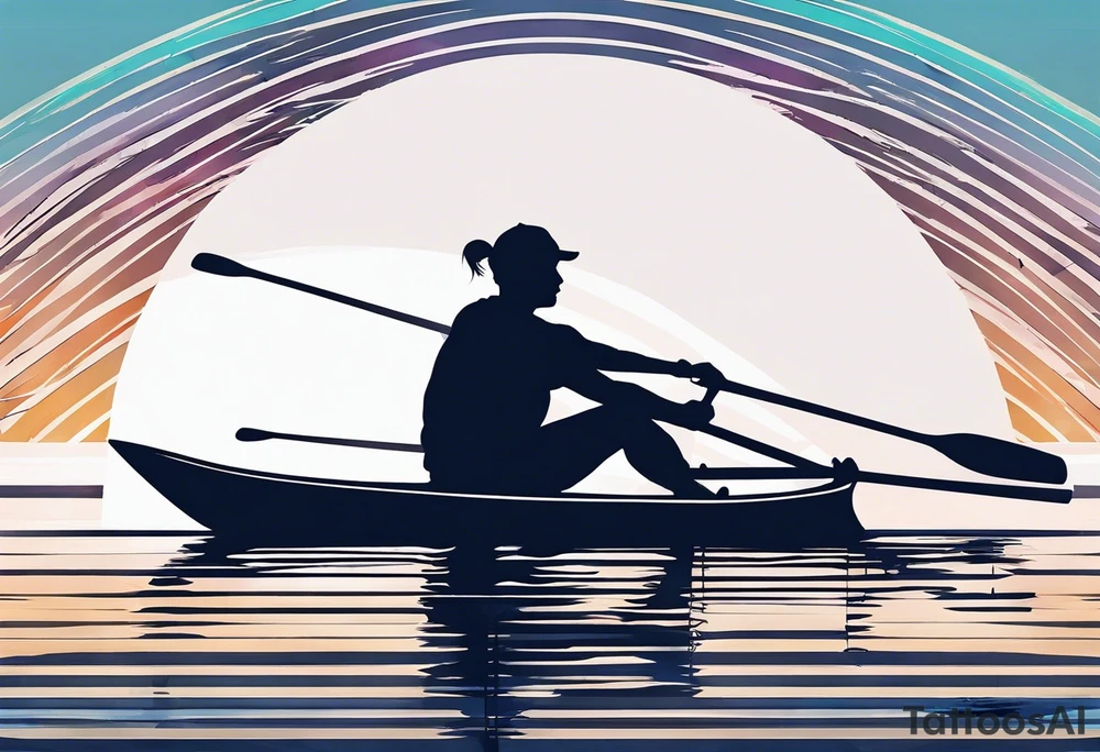 rower silhouette tattoo idea