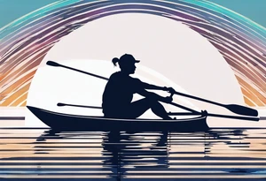 rower silhouette tattoo idea