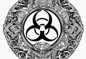 biohazard symbol tattoo idea