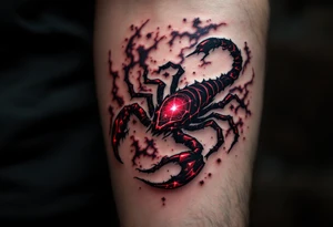 In midnight skies, the ruby-red heart of Scorpius, Antares, glows like the sting of the celestial scorpion. tattoo idea