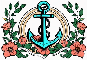 anchor

vintage tattoo style old school traditional bold color simple with flowers surrounded tattoo idea