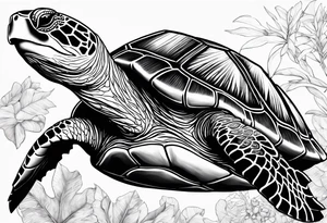 marine turtle tattoo idea