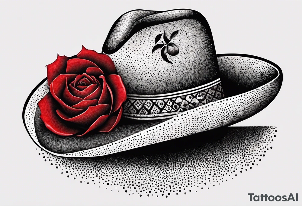 Mexican hat
red rose
day of dead
cactus
masonic tattoo idea