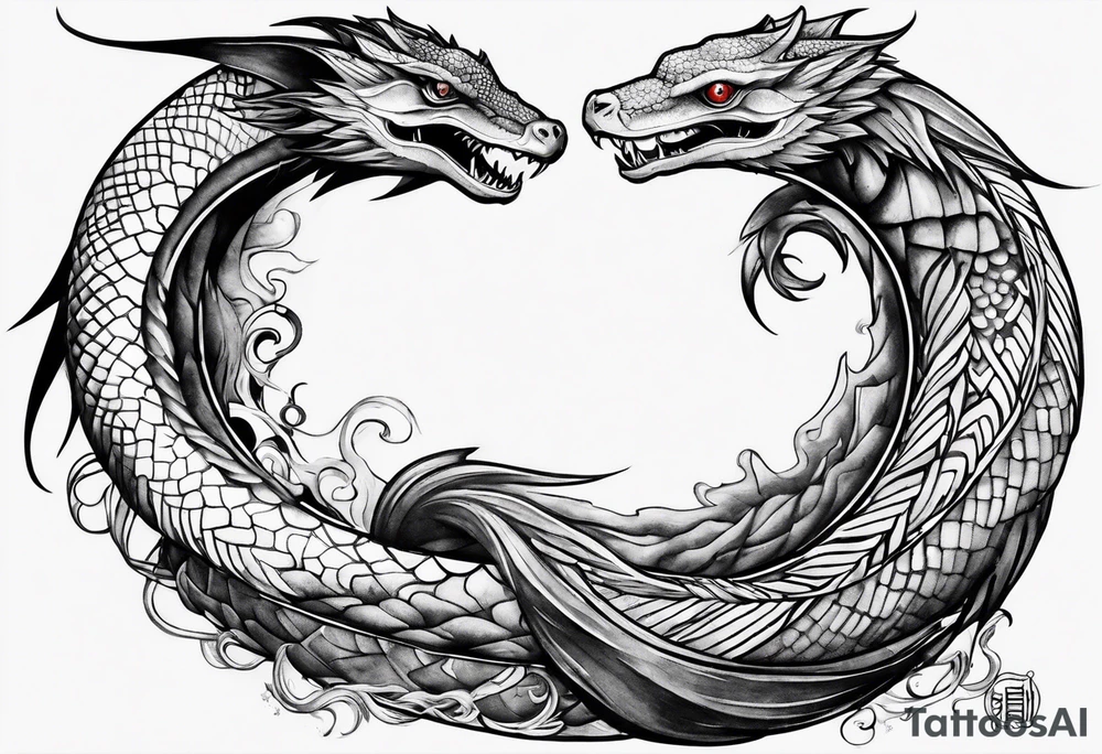 dead ouroboros tattoo idea