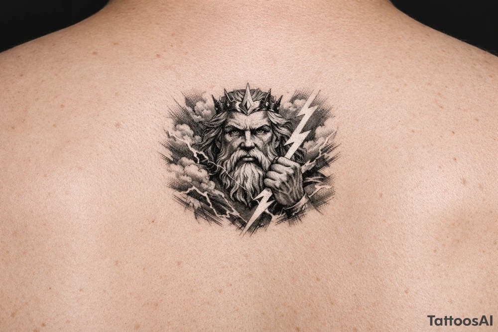 zeus,flashes,clouds. tattoo idea