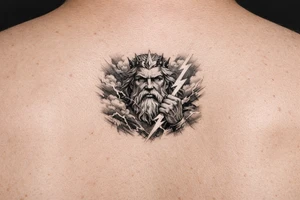 zeus,flashes,clouds. tattoo idea