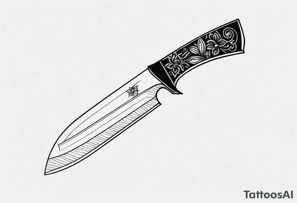 Knife, minimalistic tattoo idea