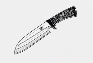 Knife, minimalistic tattoo idea
