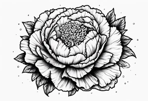 Carnation with
 moon background tattoo idea