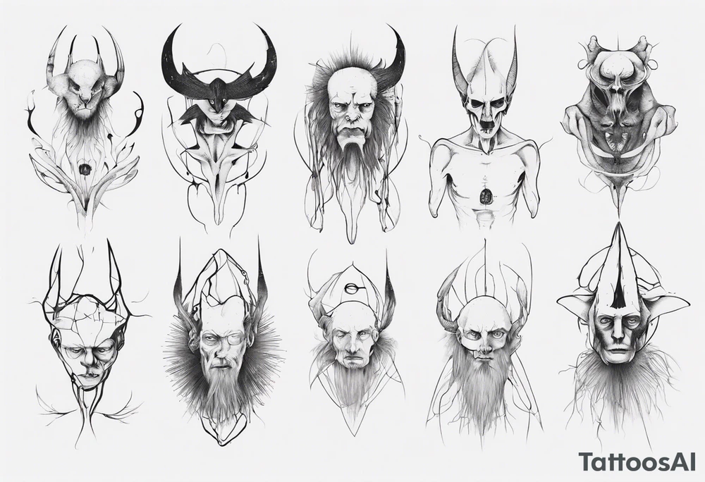 Creature-man tattoo idea