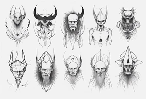 Creature-man tattoo idea