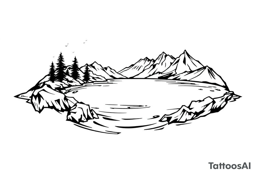 water, lake tattoo idea