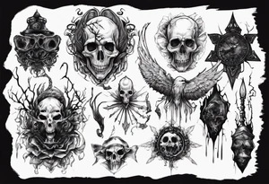 Dark creepy tattoo idea
