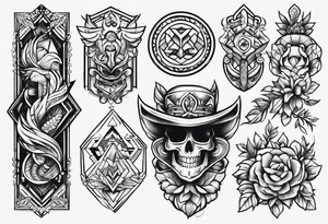 Variety of dicks  traditional style flash sheet tattoo idea