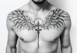 Full body of fallen angel Dante Mikha'el tattoo idea