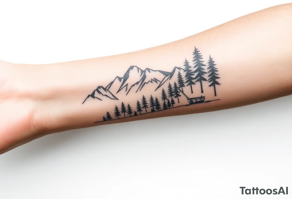 Outdoors theme tattoo idea