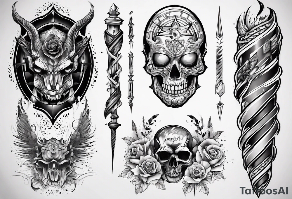 men’s arm sleeve tattoo idea