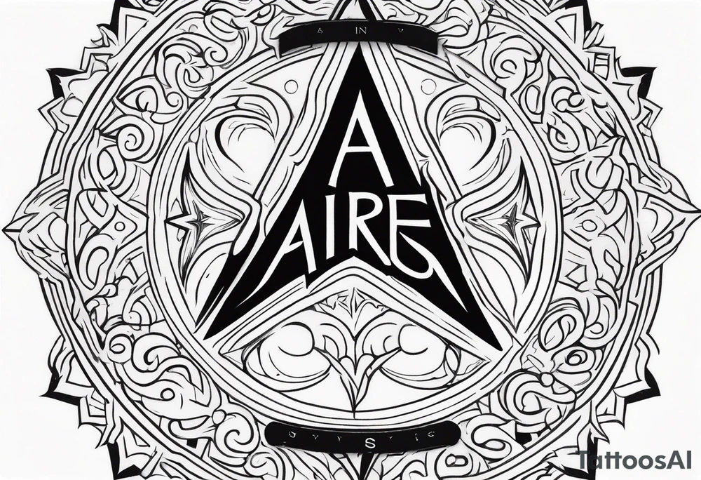 Aires star sign simple tattoo idea